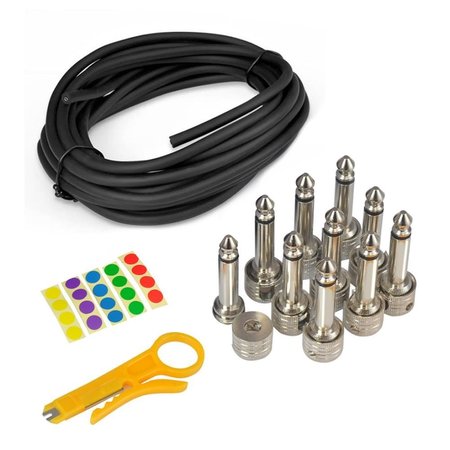 PYLE Diy Patch Cable Kit For Pedal Board PSCBLKIT22